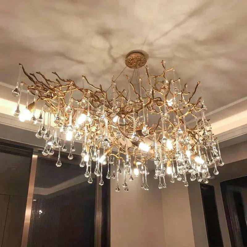 High-end Branch Water Drop Chandelier — alternate product view 3