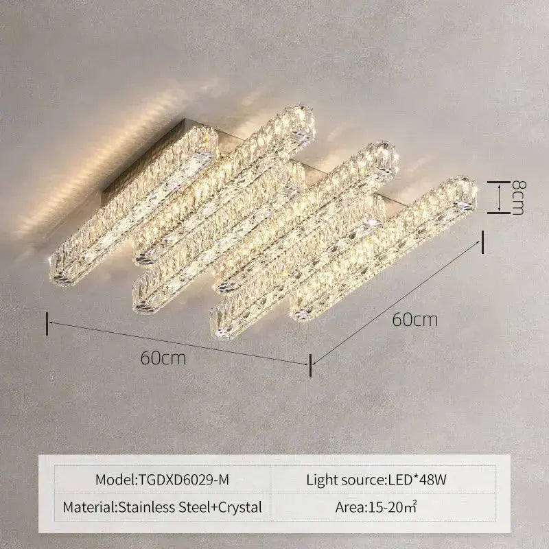 Modern Ceiling K9 Crystal Chandelier — alternate product view 9