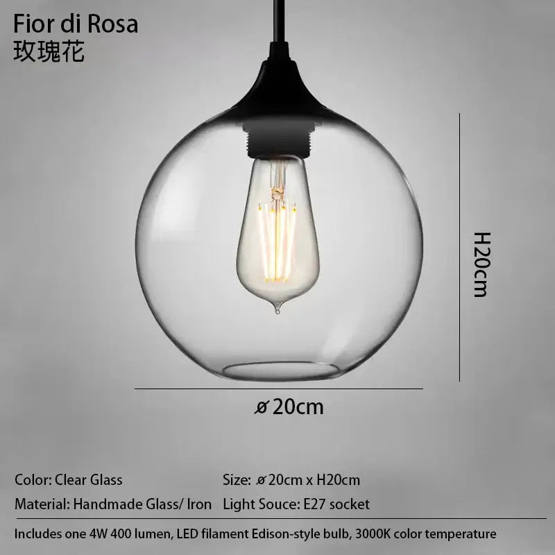 Clear Glass Pendant Light — alternate product view 9