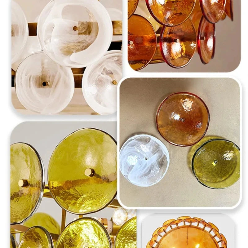 Ambra Murano-inspired Amber Glass chandelier, product gallery image 5 of 13
