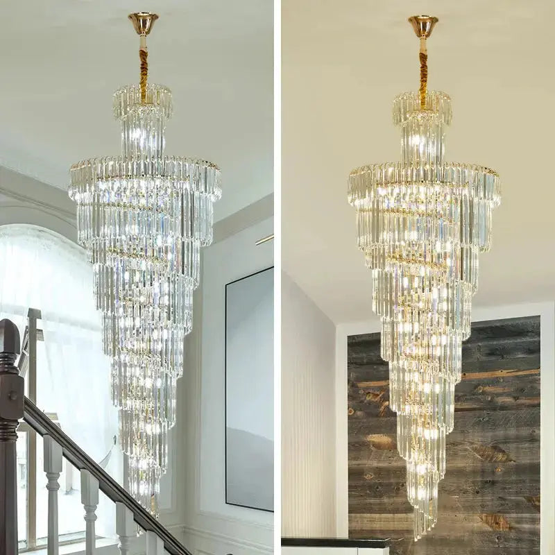 Modern Loft Chandelier - Golden — alternate product view 1