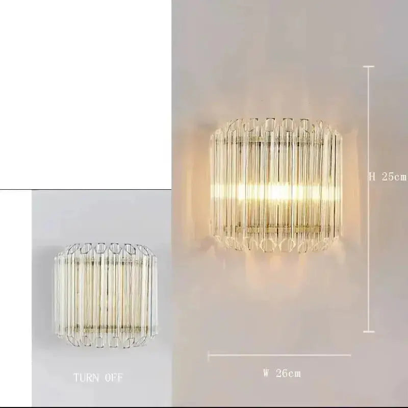 Luxury Glass Crystal Modern Wall Light — alternate product view 2