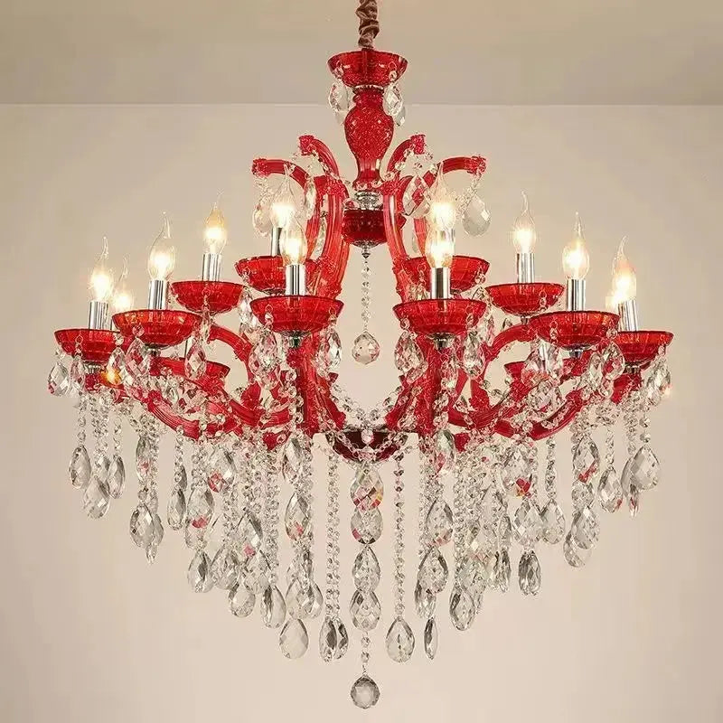 Red Luxury Crystal Chandelier — alternate product view 4