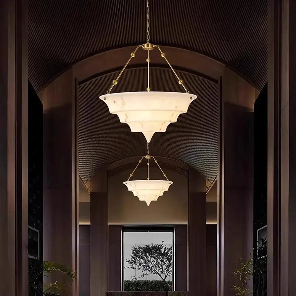 White Artistic Marble Chandelier For Dining Room — alternate product view 4