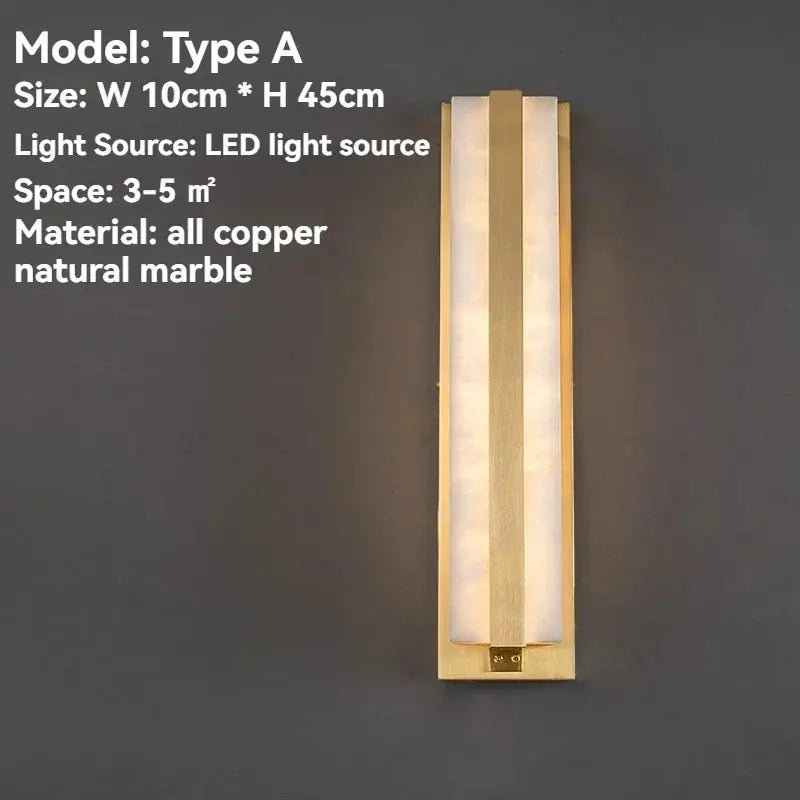 Gold Marble Wall Bedroom Lamp — alternate product view 7