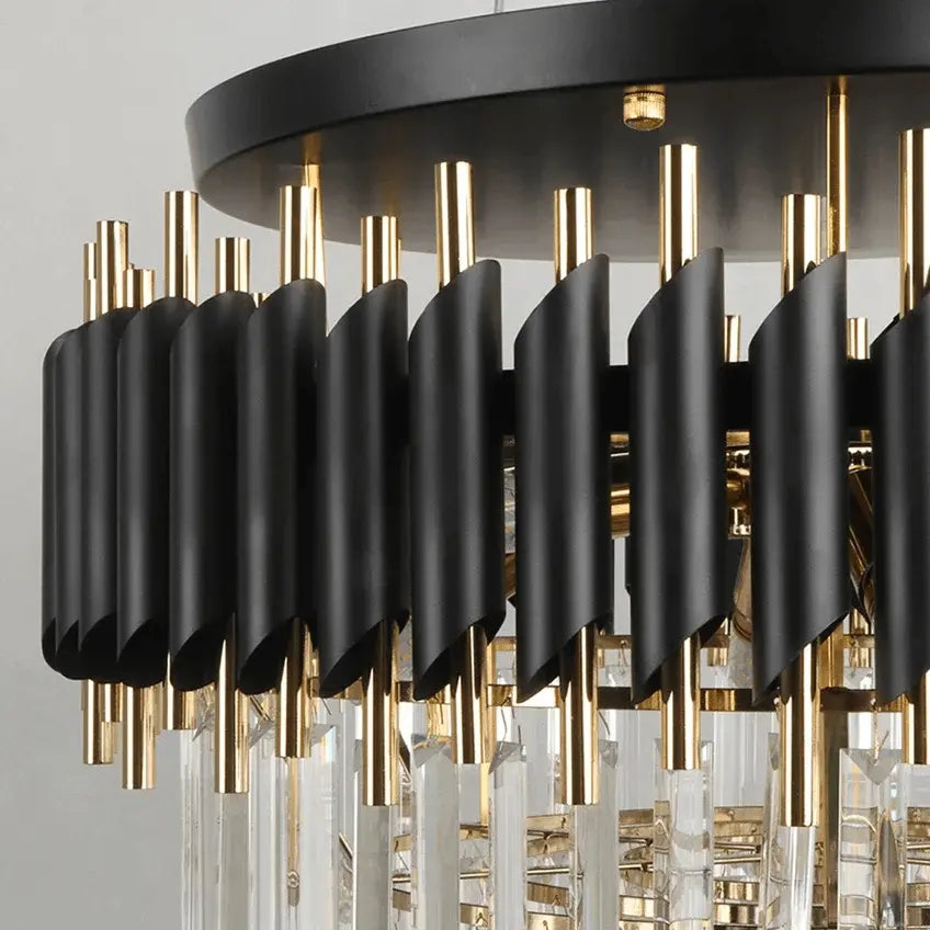 Modern Ceiling Black Crystal Chandelier — alternate product view 5