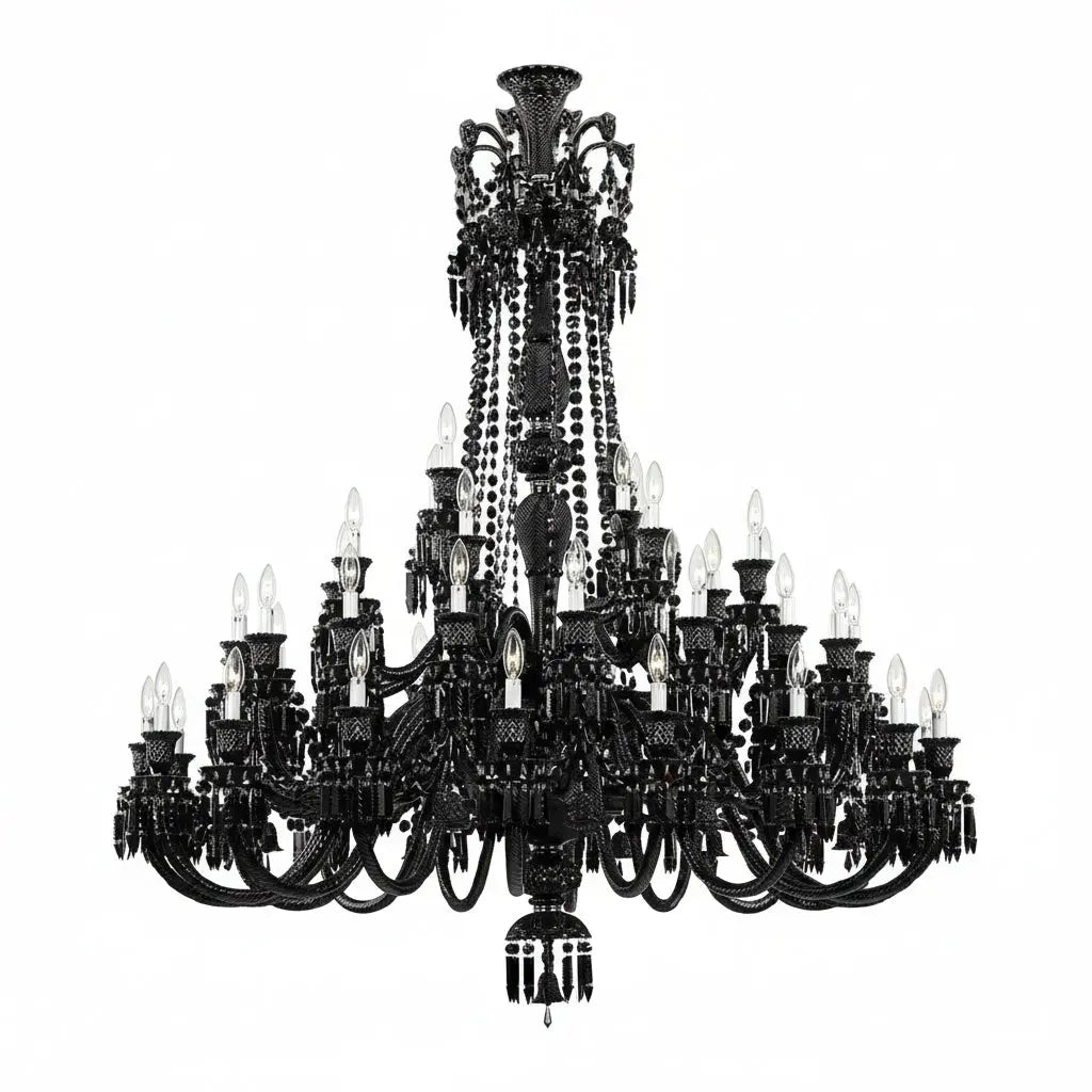 Villa Hotel Luxury Black Crystal Chandelier — alternate product view 2