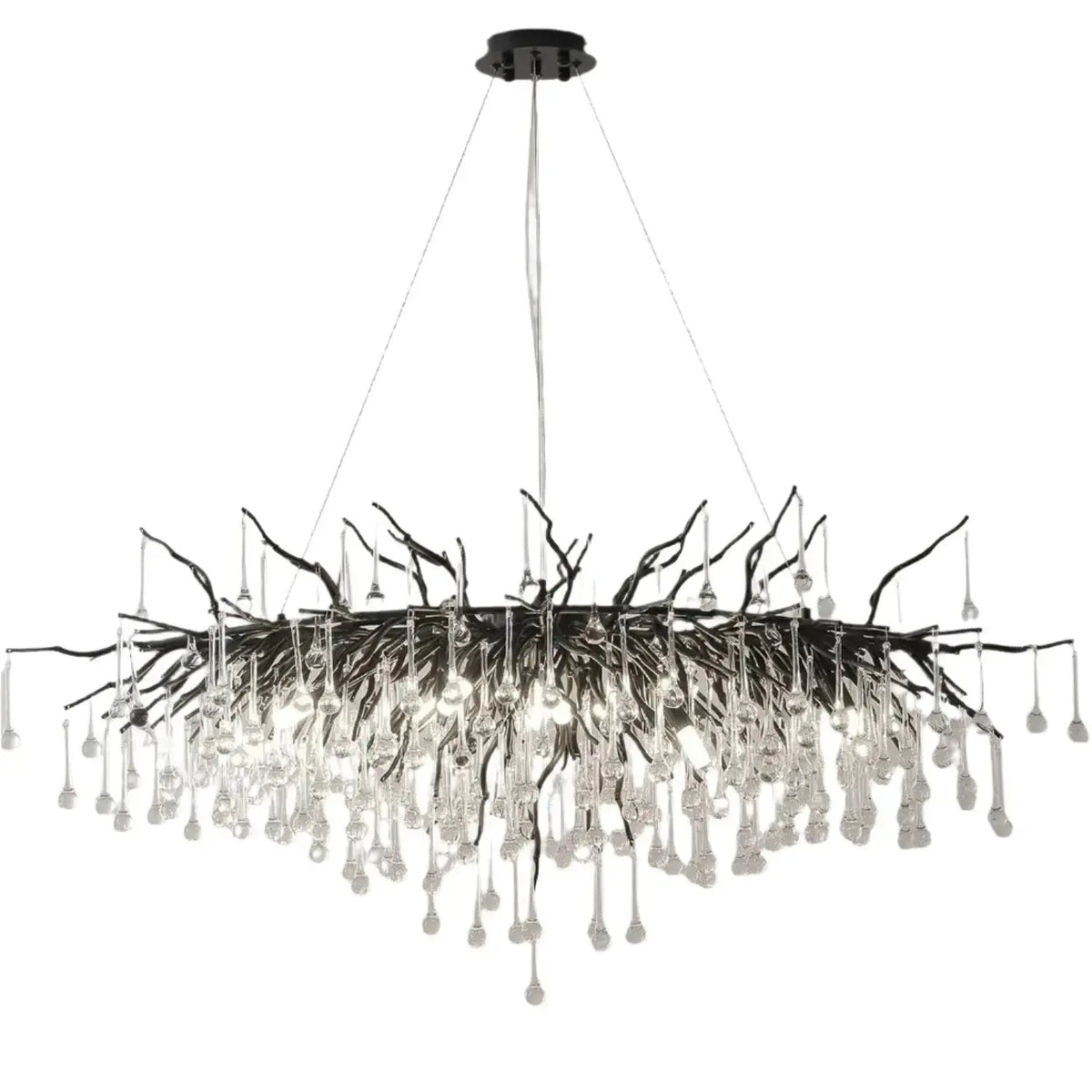 Nordic Luxury Home Decor Black Water Drop Chandelier — alternate product view 1