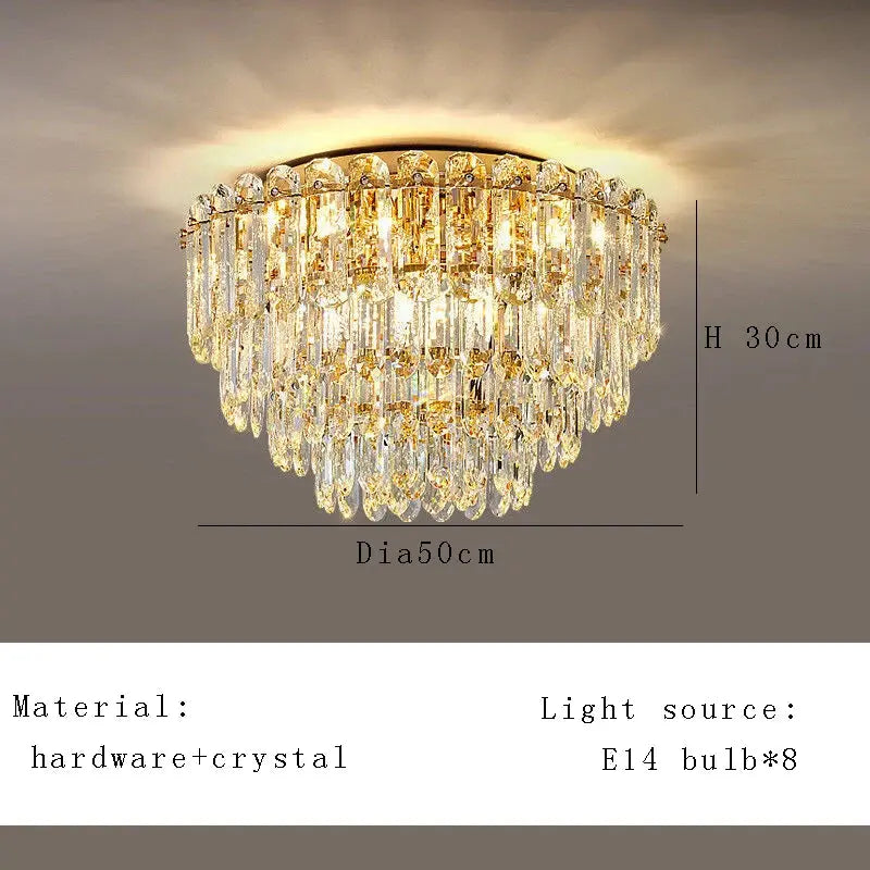 Nordic Modern Crystal Elegant Elegant Ceiling Light — alternate product view 10