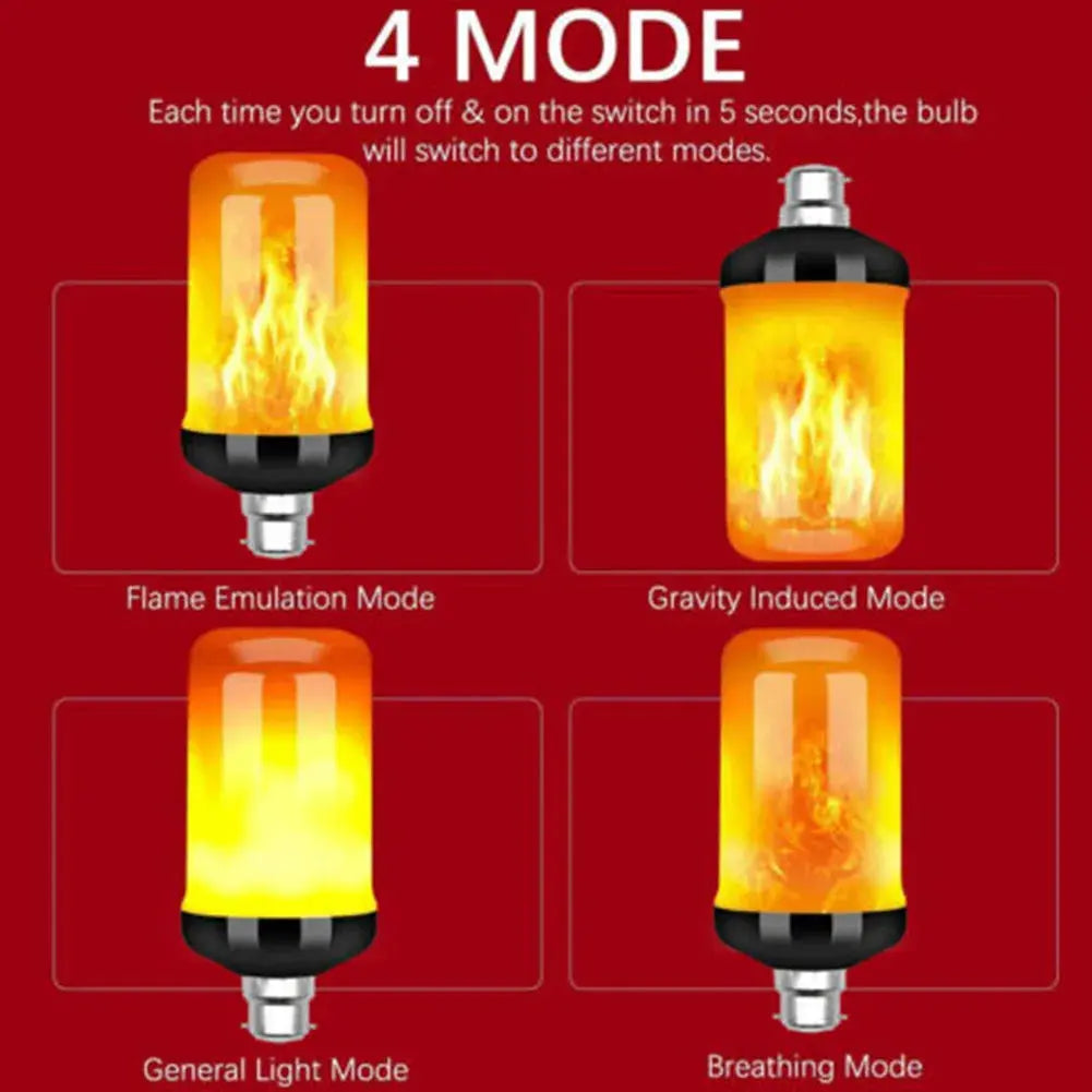 B22 LED Flicker Flame Bulb — alternate product view 4