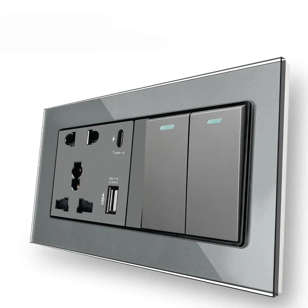 USB Power Outlet Light Switch — alternate product view 1