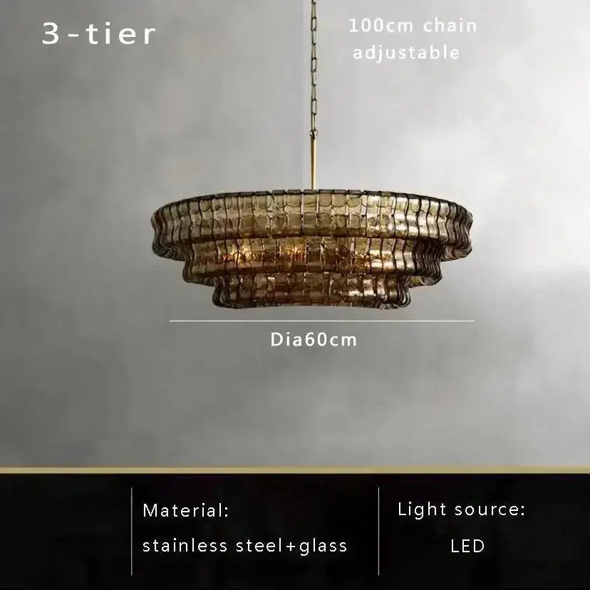 2026 Luxury Glass Dining Room Chandelier — alternate product view 12