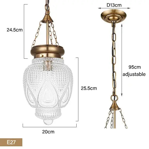 Farmhouse Suspension Glass Pendant Lights — alternate product view 6