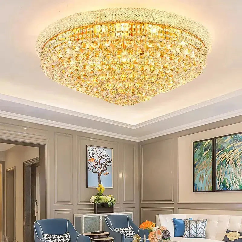 Morden Crystal Ceiling Lamp Bedroom Atmospheric — alternate product view 2