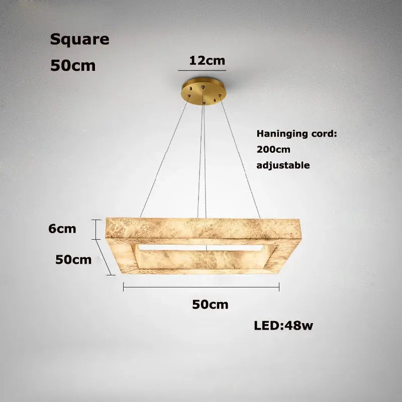 Luxury Marble Lighting Square Chandeliers — alternate product view 10