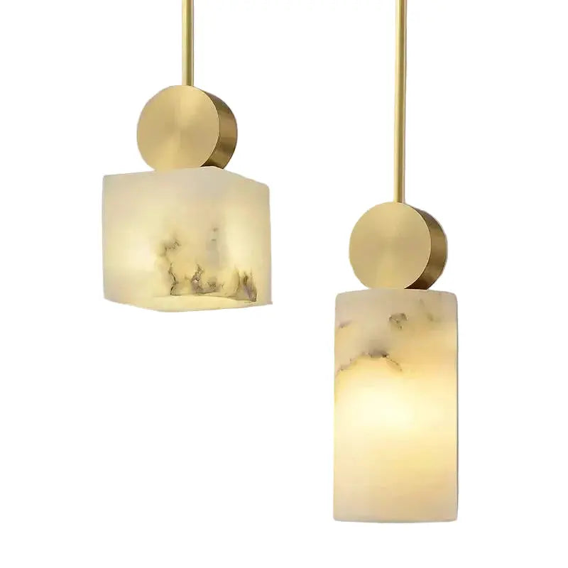Nordic Marble Copper Hanging Lamp — alternate product view 1
