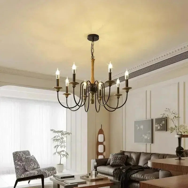 Nordic Retro Solid Wood Chandeliers — product view