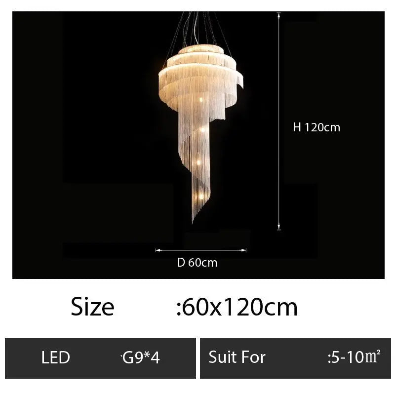 Luxury Tassel Chain Chandelier — alternate product view 7