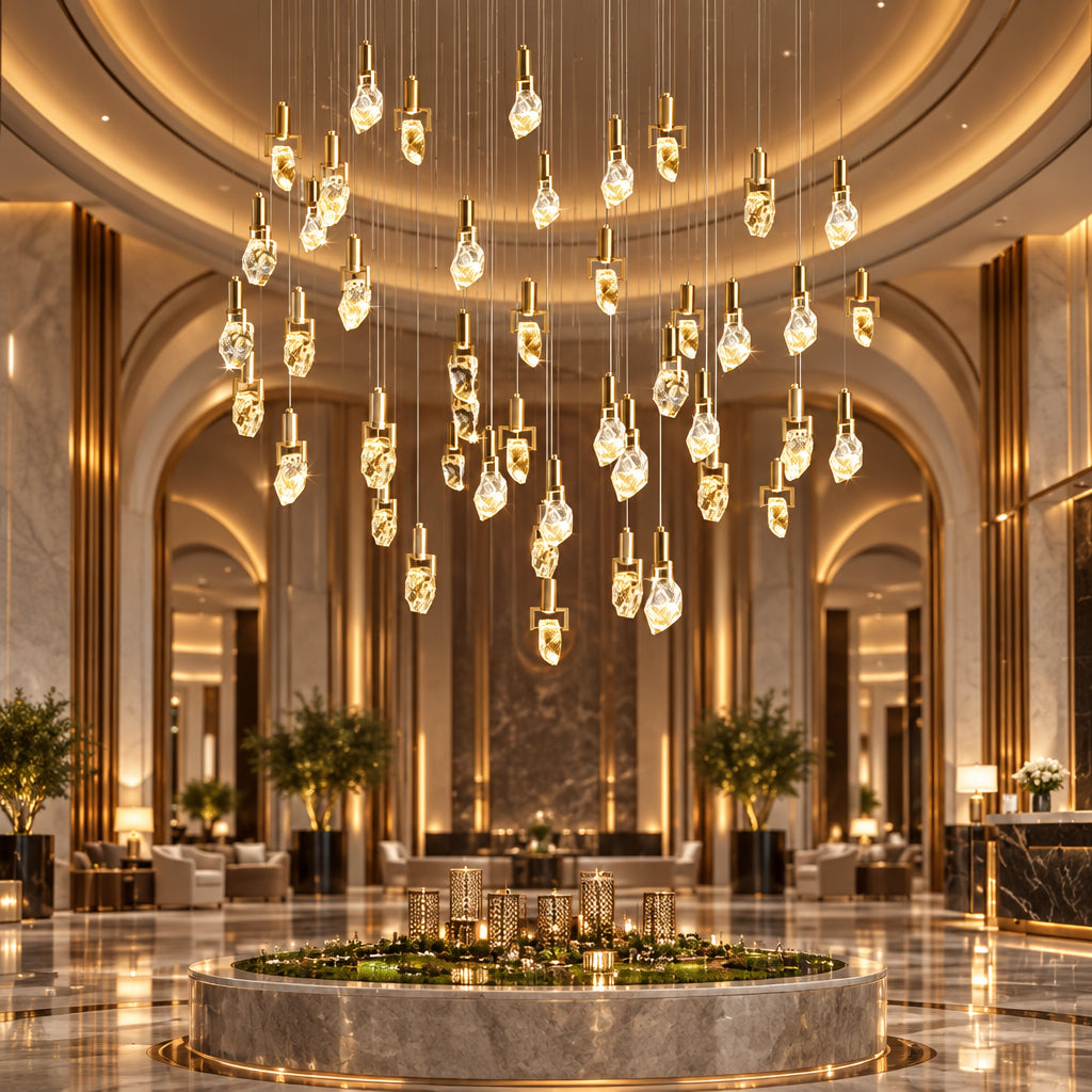 Crystal Staircase Chandelier with Irregular Drops — alternate product view 4