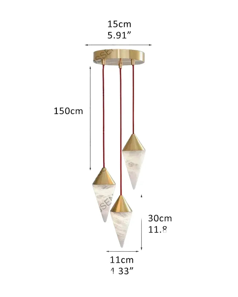 Modern Alabaster Cone Cluster Chandelier — alternate product view 25