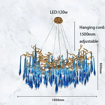 Luxury Royal Blue Crystal Lighting — alternate product view 8