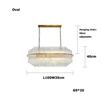 Crystal Designer Oval Round Chandelier — alternate product view 9