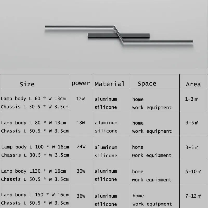 Minimalist Line Strip Wall Lamp — alternate product view 6