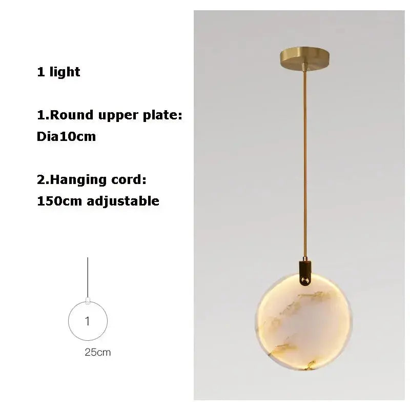 Luxury Natural Stone Pendant Lamp — alternate product view 9