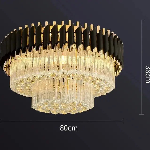Modern Ceiling Black Crystal Chandelier — alternate product view 11