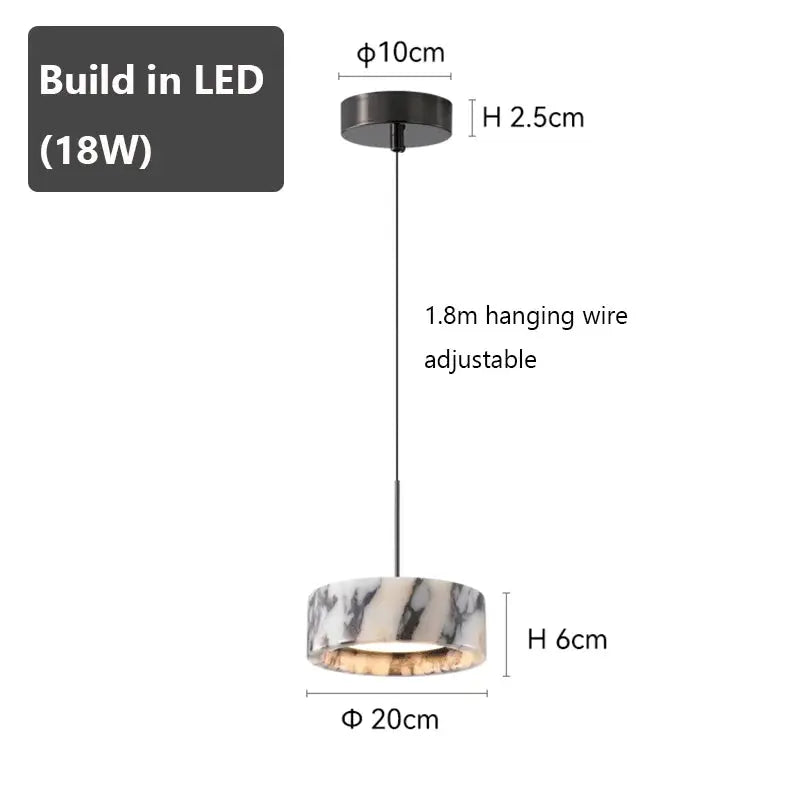 Black Round Pendant — alternate product view 6