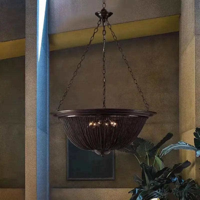 Black American Tassel Ceiling Chandelier — alternate product view 3