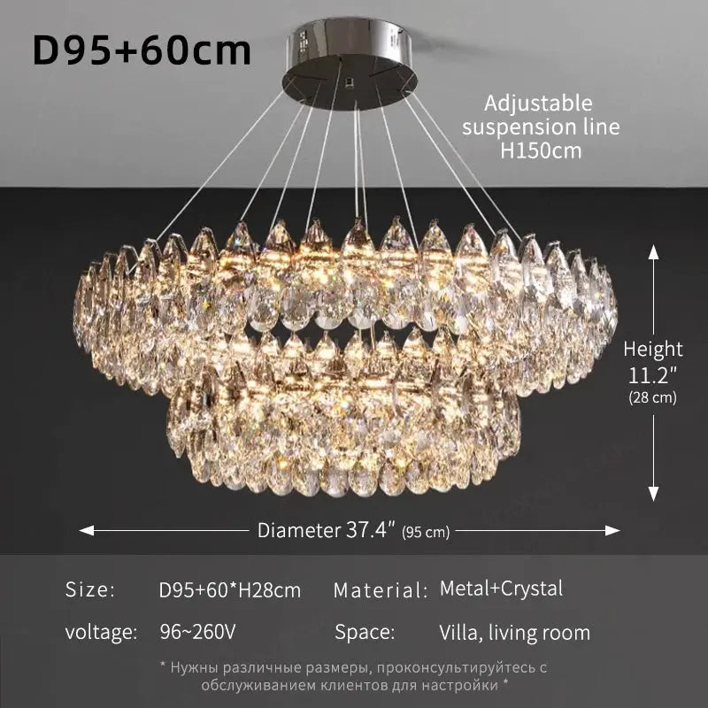 Luxury Crystal Bedroom Chandelier — alternate product view 6