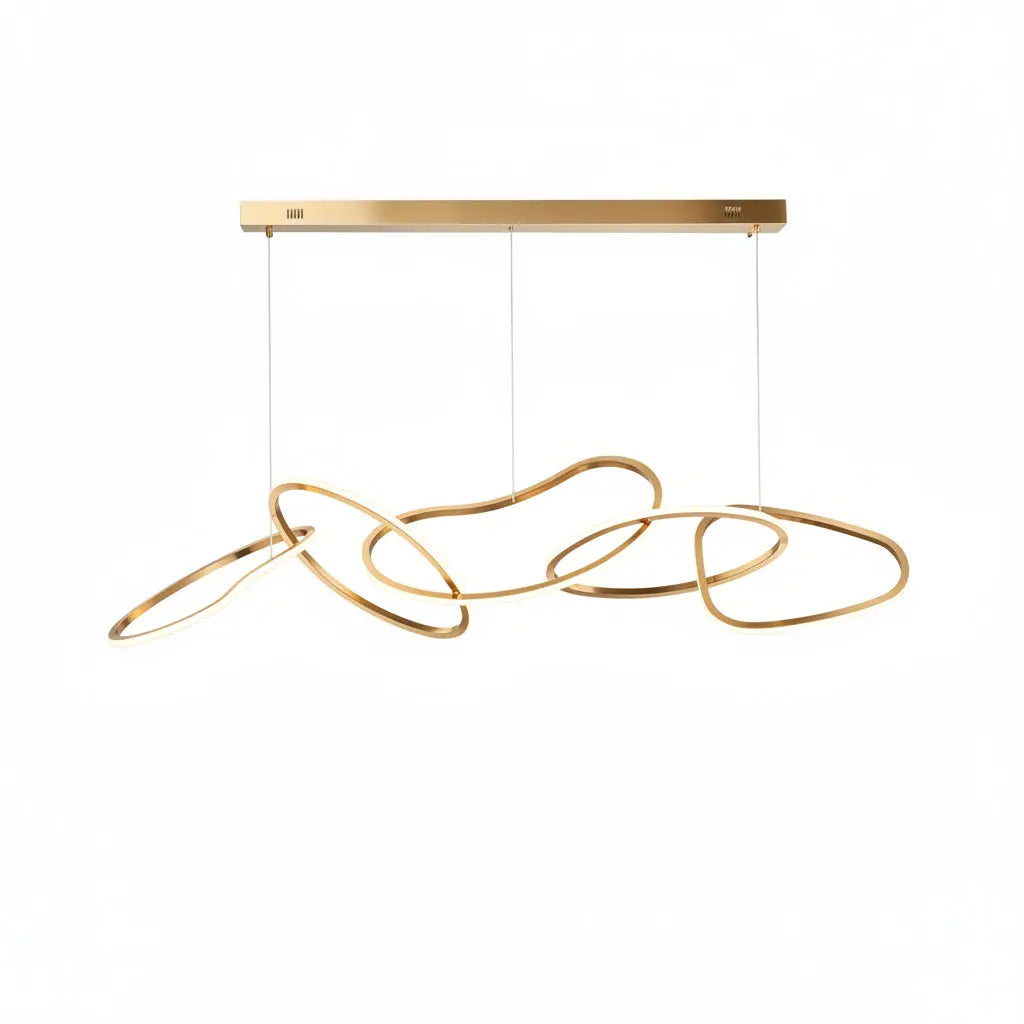 Modern Rose Gold LED Chandelier — alternate product view 1