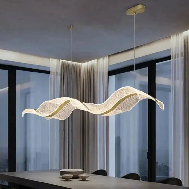 Modern Minimal LED Chandelier Wave Design — product view