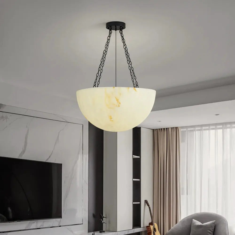 White Artistic Marble Chandelier For Dining Room — alternate product view 2