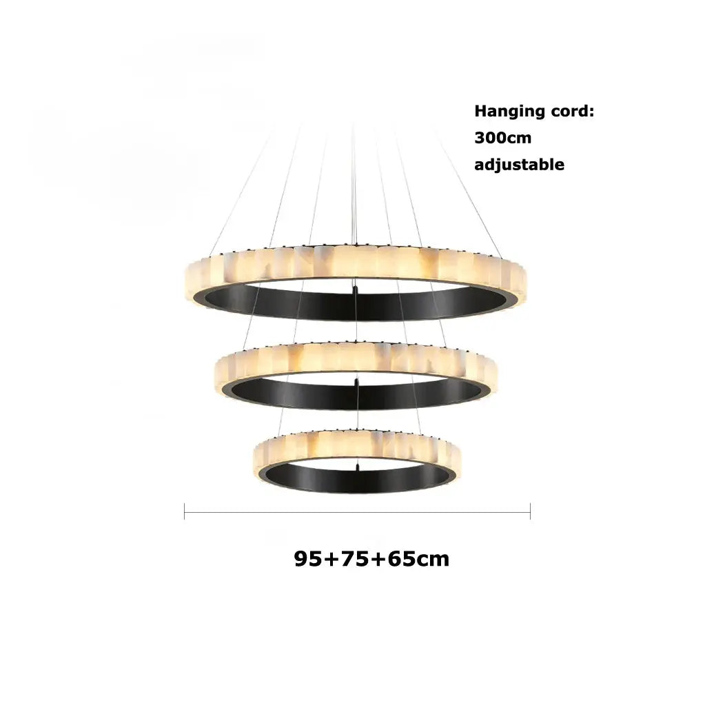 Golden Black Marble Luxury Hanging Lamp — alternate product view 11