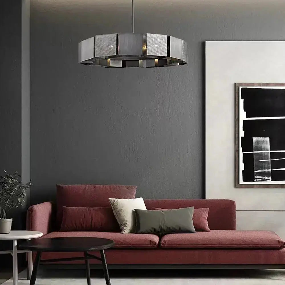 Industrial Style Black Metal Chandeliers — alternate product view 3