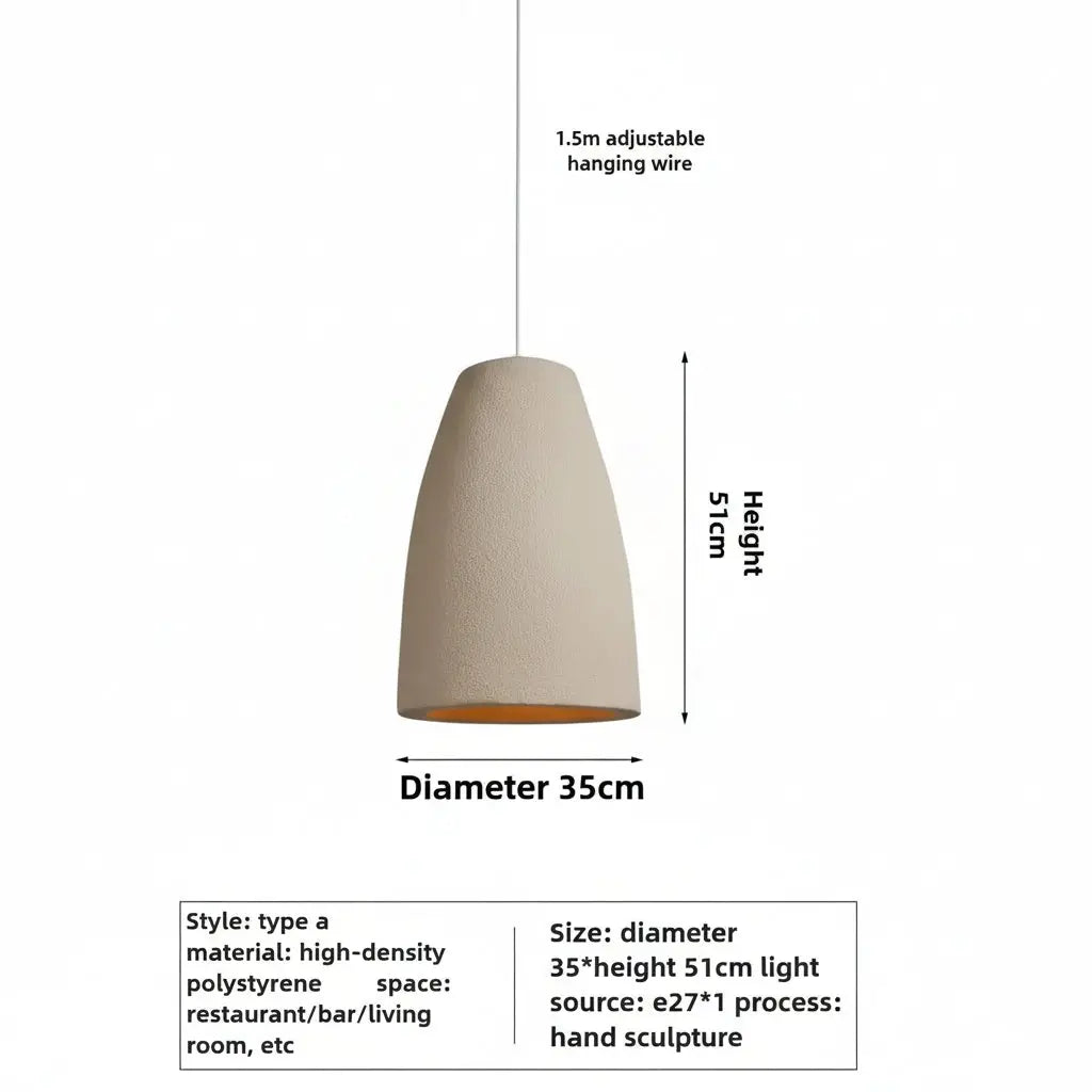 Japanese Wabi-sabi Style Pendant Lamp — alternate product view 8