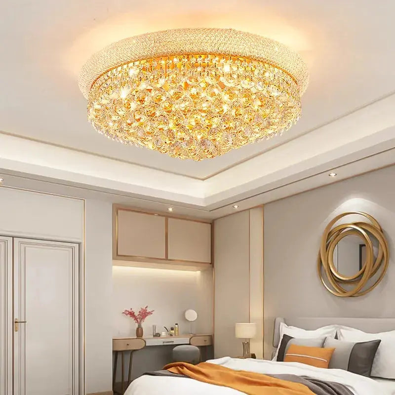 Morden Crystal Ceiling Lamp Bedroom Atmospheric — alternate product view 3