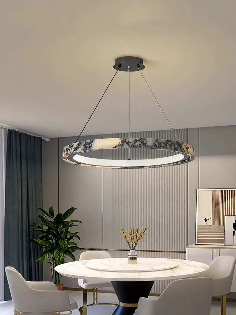 Italian Style Marble Ring Bedroom Chandelier — product view