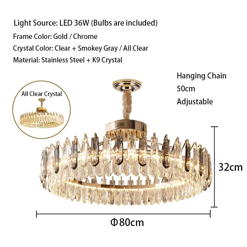 Crystal Modern Gold Lustres — alternate product view 11