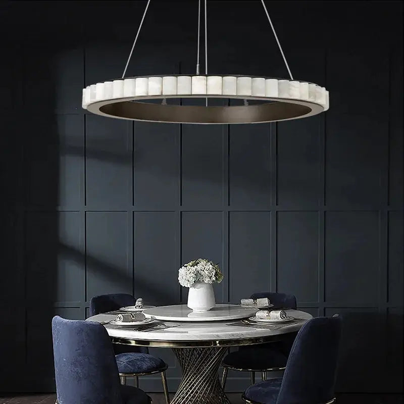Golden Black Marble Luxury Hanging Lamp — alternate product view 4