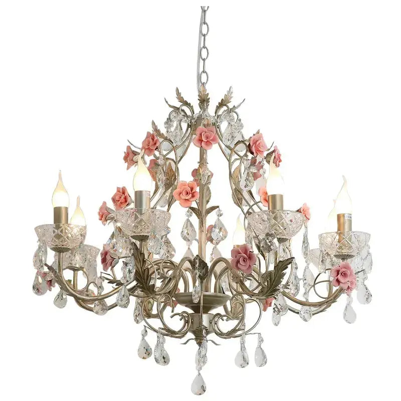 Crystal Flower French Chandelier — alternate product view 1