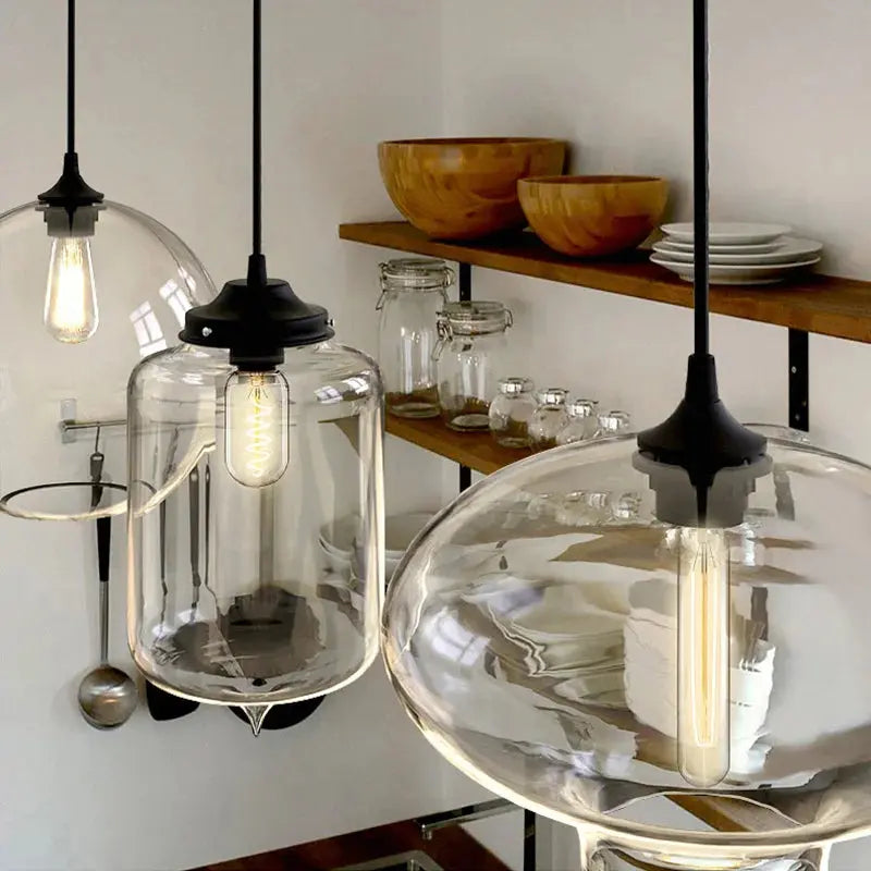 Clear Glass Pendant Light — alternate product view 2