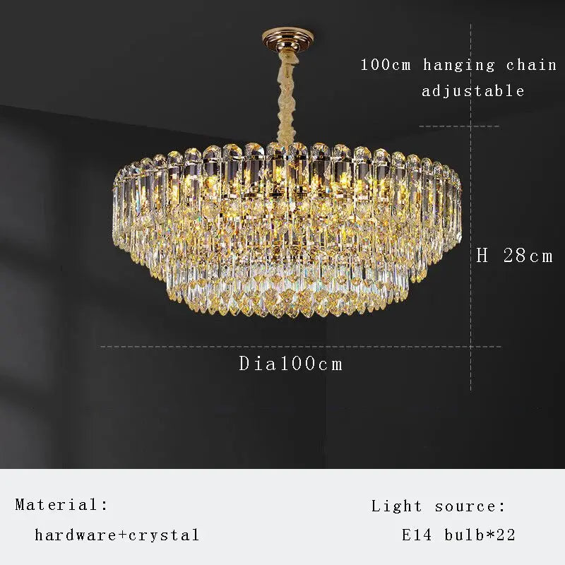 2025 Nordic Modern Crystal Elegant Chandelier — alternate product view 4