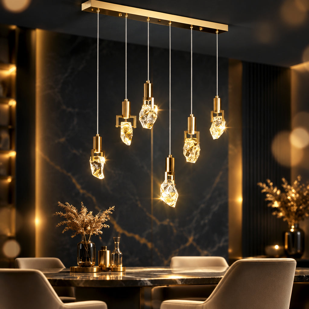 Crystal Staircase Chandelier with Irregular Drops — alternate product view 2