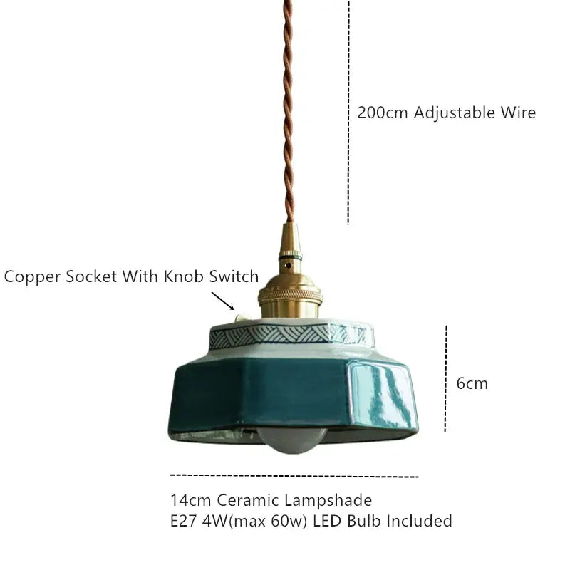 Ceramic Vintage Pendant Light — alternate product view 5