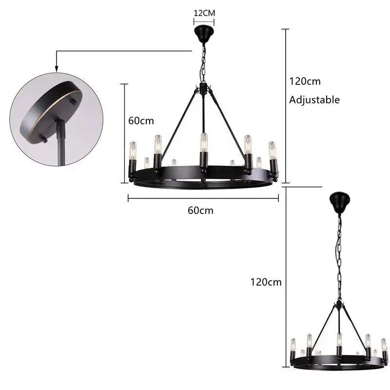 Nordic Antique Candle Chandelier — alternate product view 4