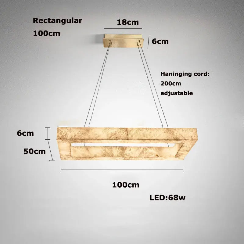 Luxury Marble Lighting Square Chandeliers — alternate product view 23