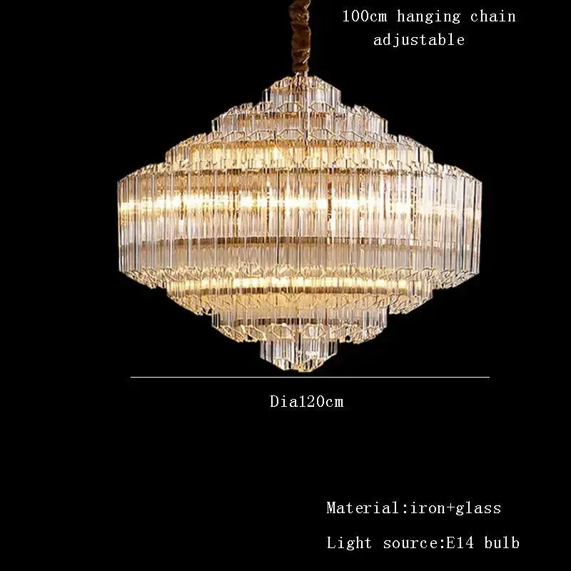 Luxury Glass Crystal Modern Chandelier — alternate product view 8